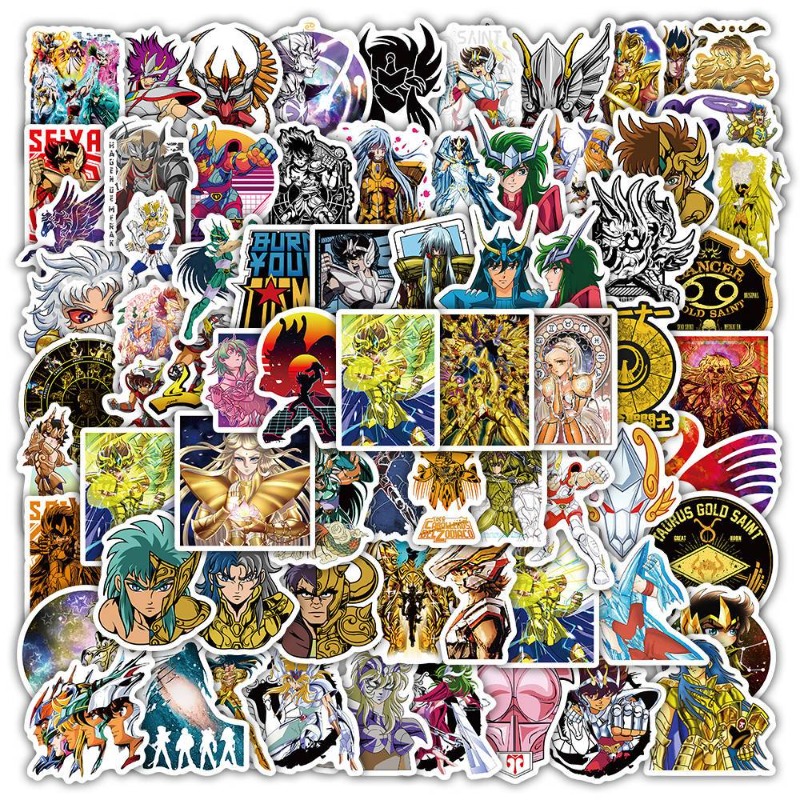 Anime Cosplay Characters - 101 adet Saint Seiya Anime çıkartmaları