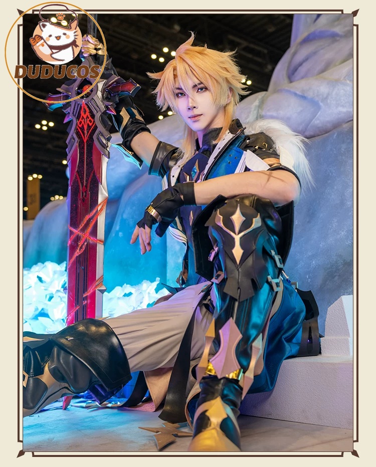 Anime Cosplay Plus Size - STOKTA Varka Cosplay Kostüm Oyunu Genshin
