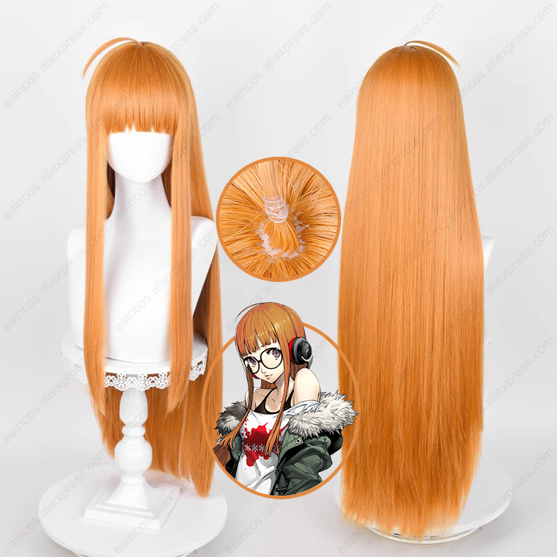 Anime Cosplay Orange Hair - Anime Futaba Sakura Cosplay peruk 85cm