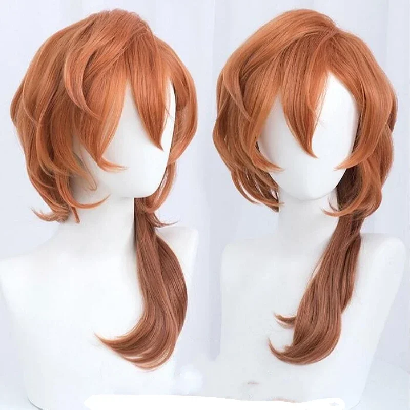 Anime Cosplay Orange Hair - Turuncu Kahverengi Cosplay Peruk Sentetik Isıya