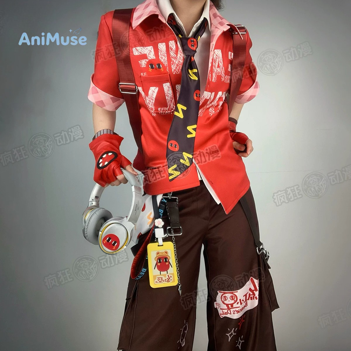 Anime Cosplay Red - Game Identity V Yangın Araştırmacısı Florian
