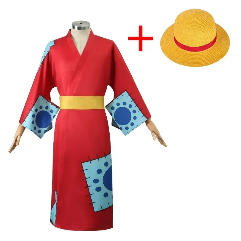 Anime Cosplay Luffy - Anime Luffy Cosplay Kostümü, Wano Ülkesi