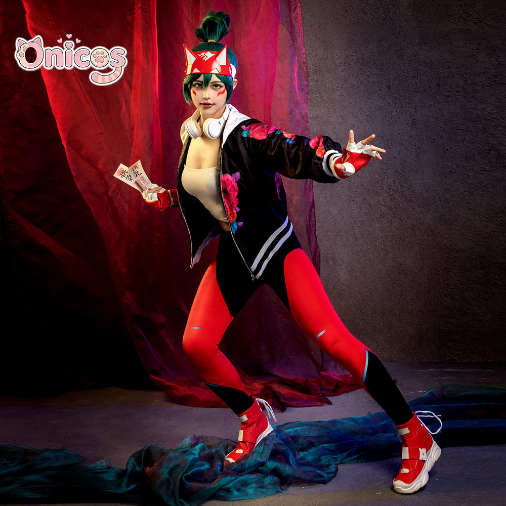 Anime Cosplay Red - Overwatch 2 Kiriko Cosplay Kostümü Siyah
