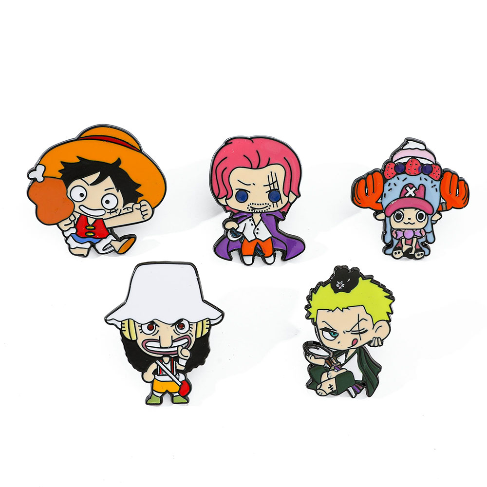 Anime Cosplay Luffy - 5 adet yaratıcı anime broş yakışıklı