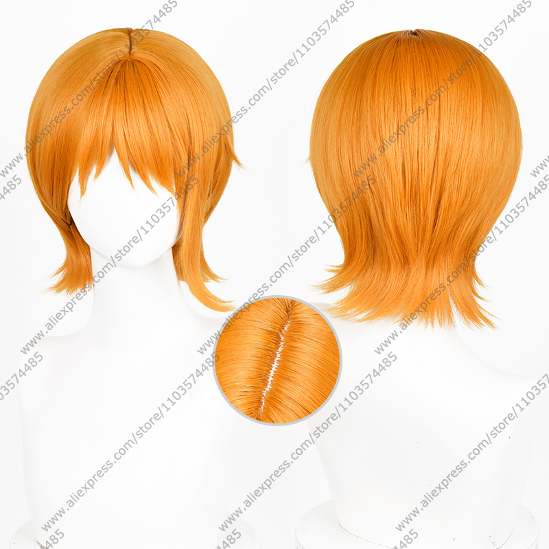 Anime Cosplay Orange Hair - Anime Nami Cosplay Peruk 30 cm