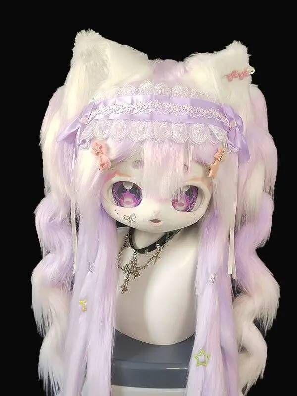 Anime Cosplay Mask - El Yapımı Kig Fursuit Başlığı, Sevimli
