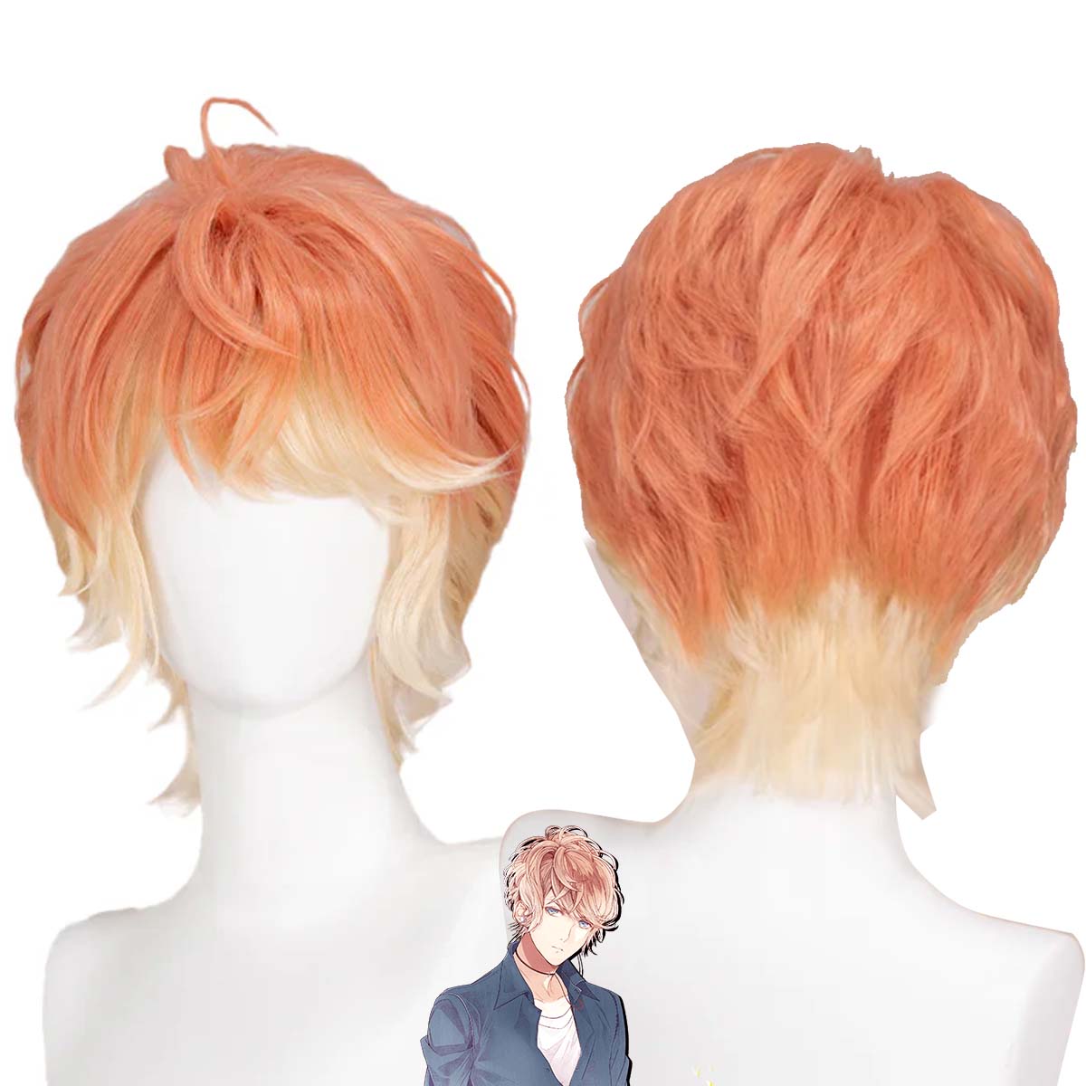 Kadın DOKIDOKI Şeytan Sevgilis - Anime Cosplay Orange Hair incelemesi ve fiyatı