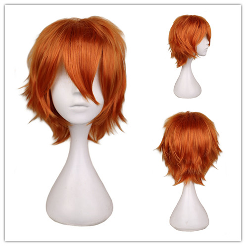 Erkekler kadınlar için kısa tu - Anime Cosplay Orange Hair incelemesi ve fiyatı