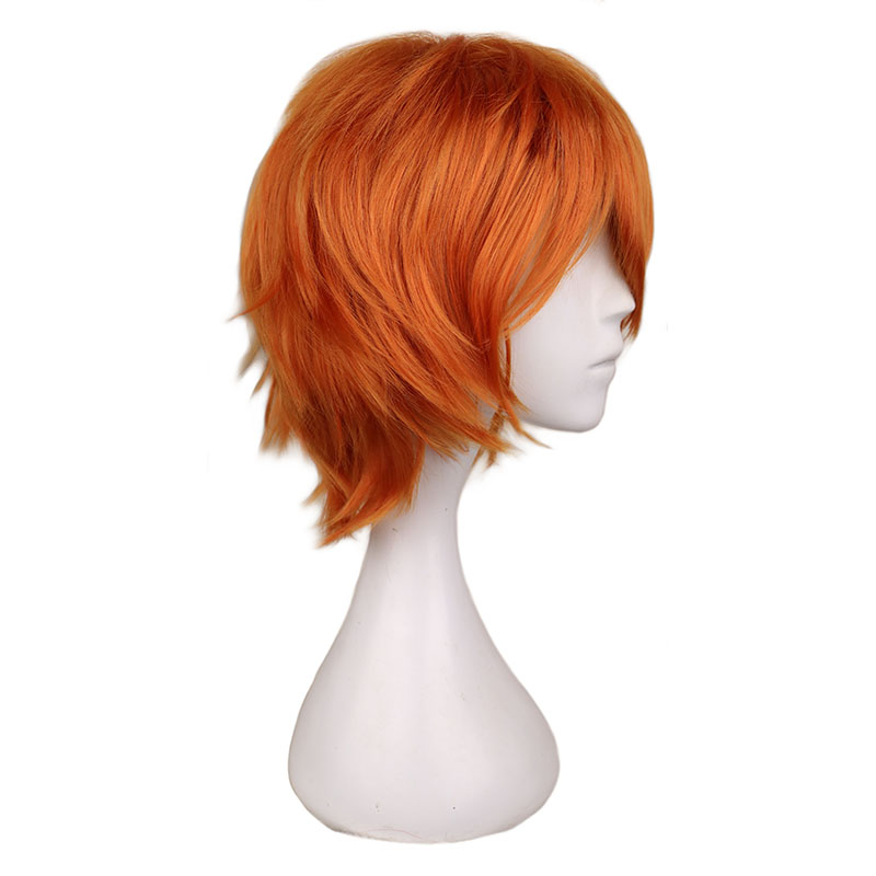 Erkekler kadınlar için kısa tu - Anime Cosplay Orange Hair incelemesi ve fiyatı
