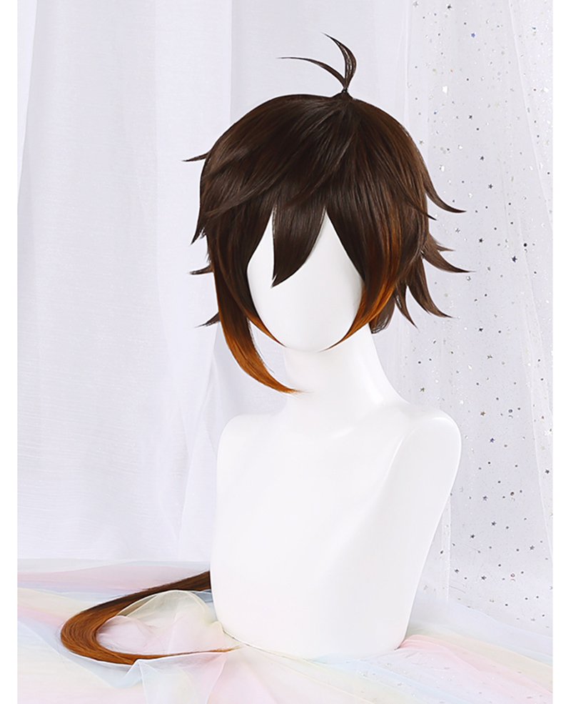 Yüksek Kaliteli Oyun Genshin I - Anime Cosplay Orange Hair incelemesi ve fiyatı