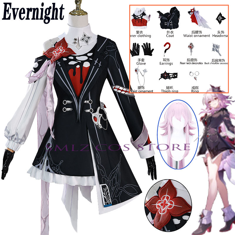 Yeni Evernight Cosplay Honkai: - Anime Cosplay Ladies incelemesi ve fiyatı
