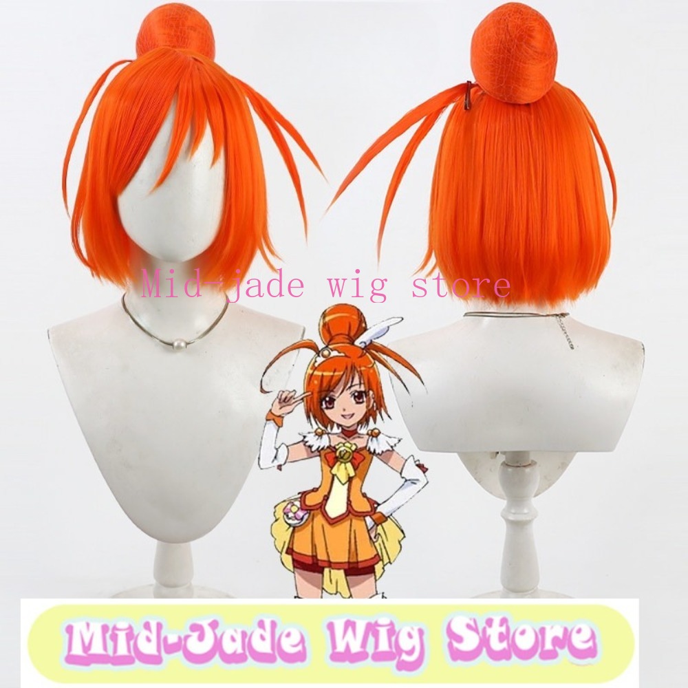 Smile PreCure Akane Hino Cospl - Anime Cosplay Orange Hair incelemesi ve fiyatı