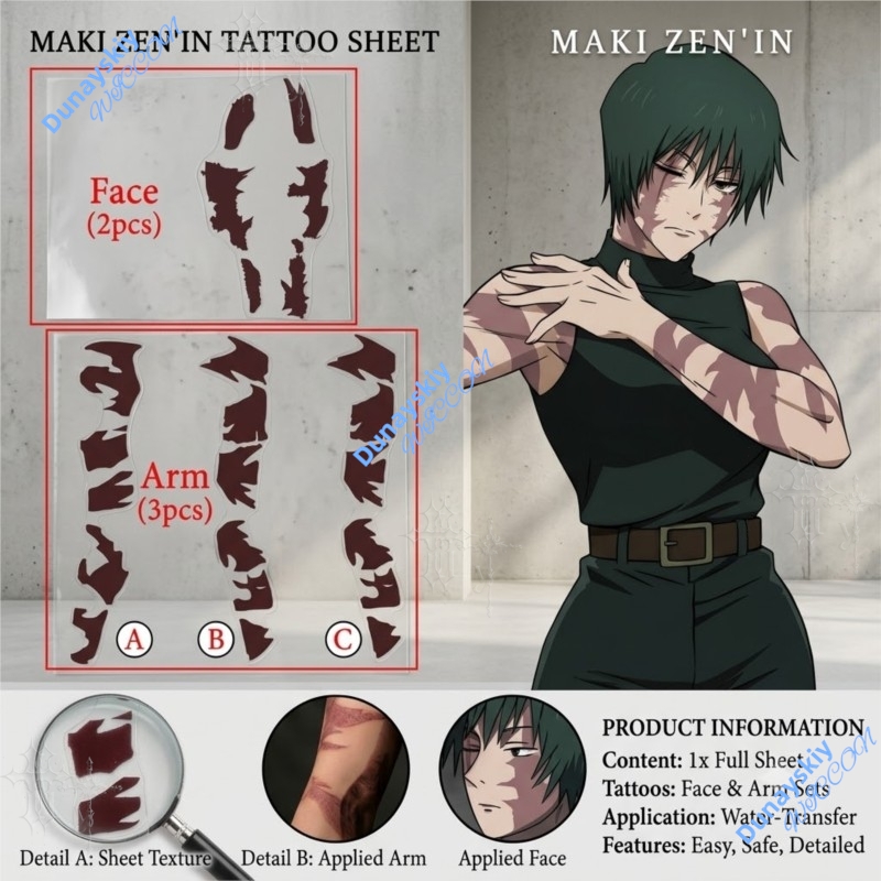 Anime Jujutsu Kaisen Zenin Mak - Anime Cosplay Jujutsu Kaisen incelemesi ve fiyatı