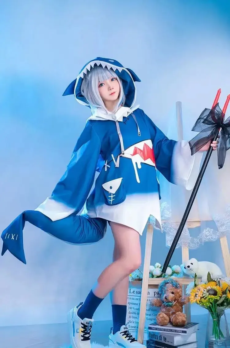 Hololive ENG Gawr Gura Cosplay - Anime Cosplay Youtuber incelemesi ve fiyatı