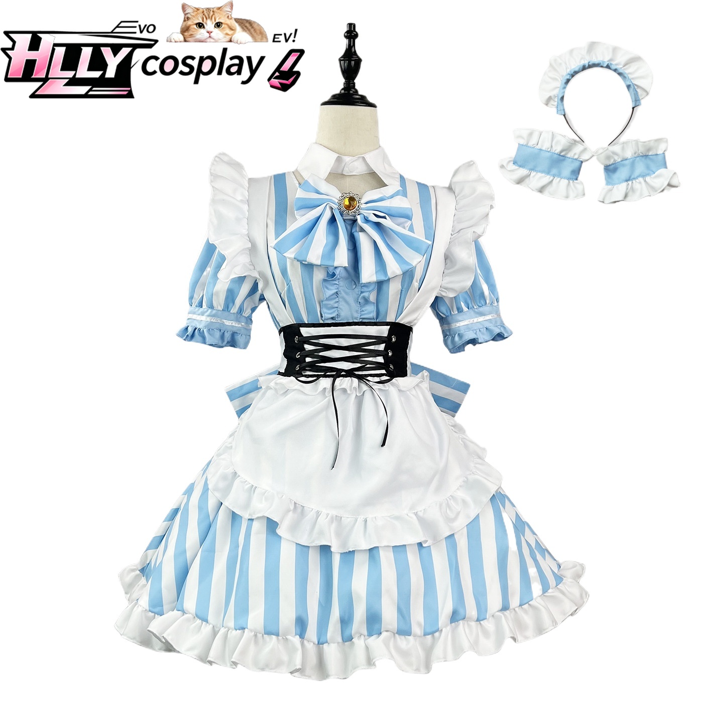 Japon Akihabara Çizgili Hizmet - Anime Cosplay Plus Size incelemesi ve fiyatı